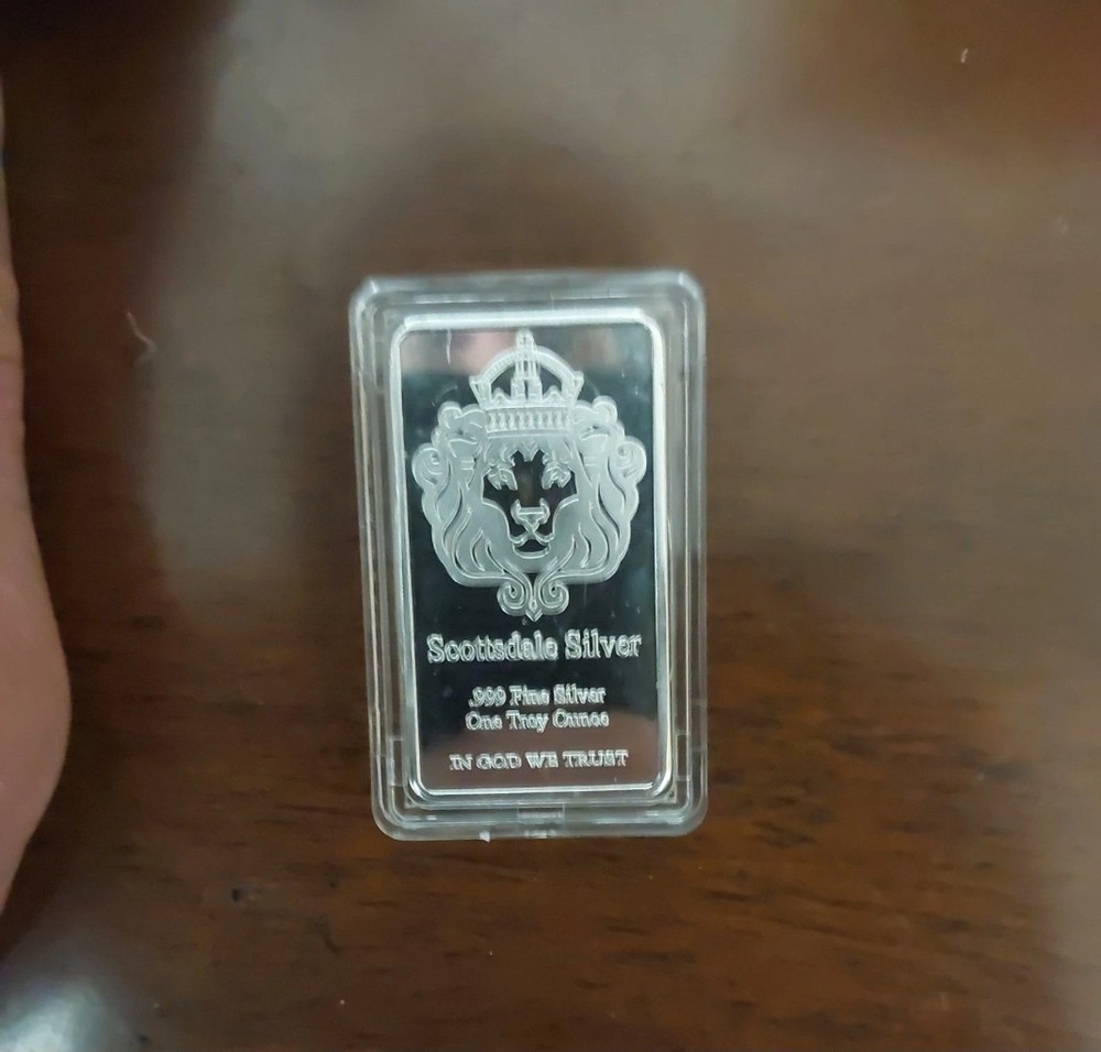 1 Oz. Silver Bar - Scottsdale Mint .999 Silver Bar Insealed