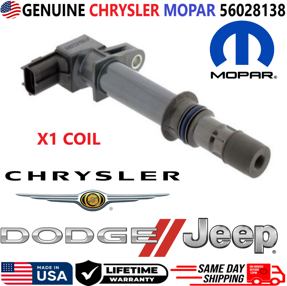 GENUINE MOPAR Ignition Coil For 1999-2008 Dodge Jeep 3.7L V6 4.7L V8, 56028138AF