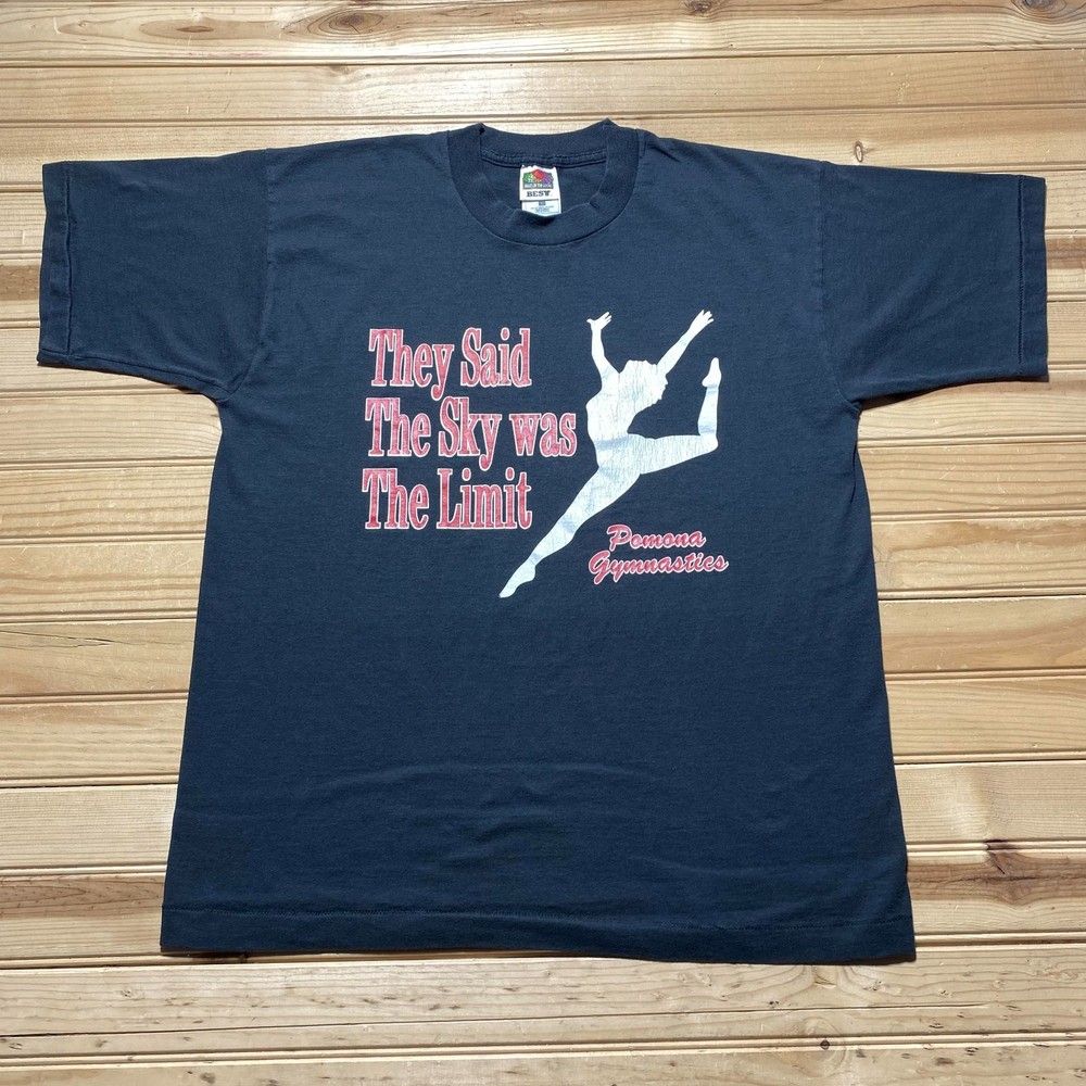 Vintage 90s Pomona Gymnastics Single Stitch Graphic Promo T-Shirt Men's - Large
