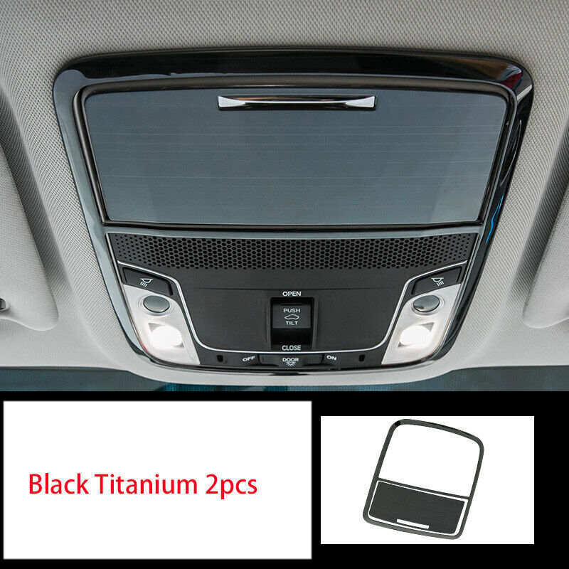 For Honda Accord 2018-2022 Black Titanium Roof Front Reading Light Cover Trim 2P