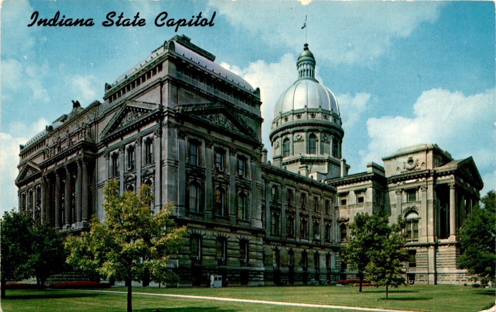 Indiana State Capitol, Indianapolis, Indiana, Indiana State House, Postcard