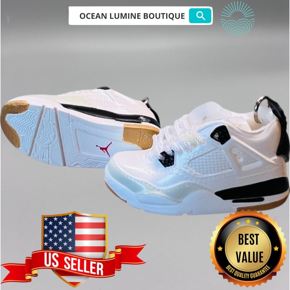 Air Jordan 3D Mini Sneaker Keychain, Shoe Keyring Shoe Box, Display Box Option