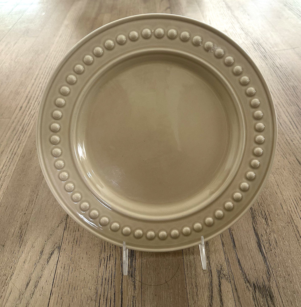 Fapor Del Mar by Nancy Calhoun Beige Sand Dotted Edge Salad Plate 8.5