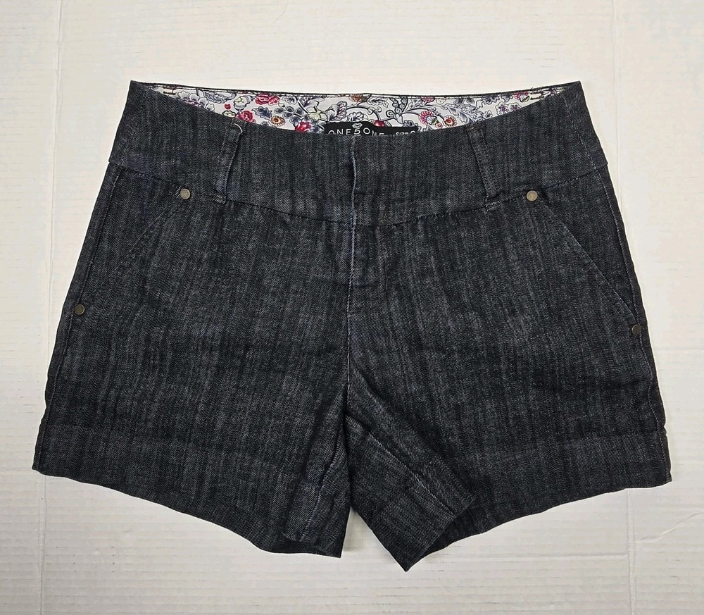 ONE 5 ONE Mid Rise Black Shorts Women's Size 6 Summer Shorts Outdoors