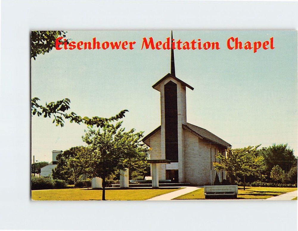 Postcard Eisenhower Memorial Meditation Chapel Abilene Kansas
