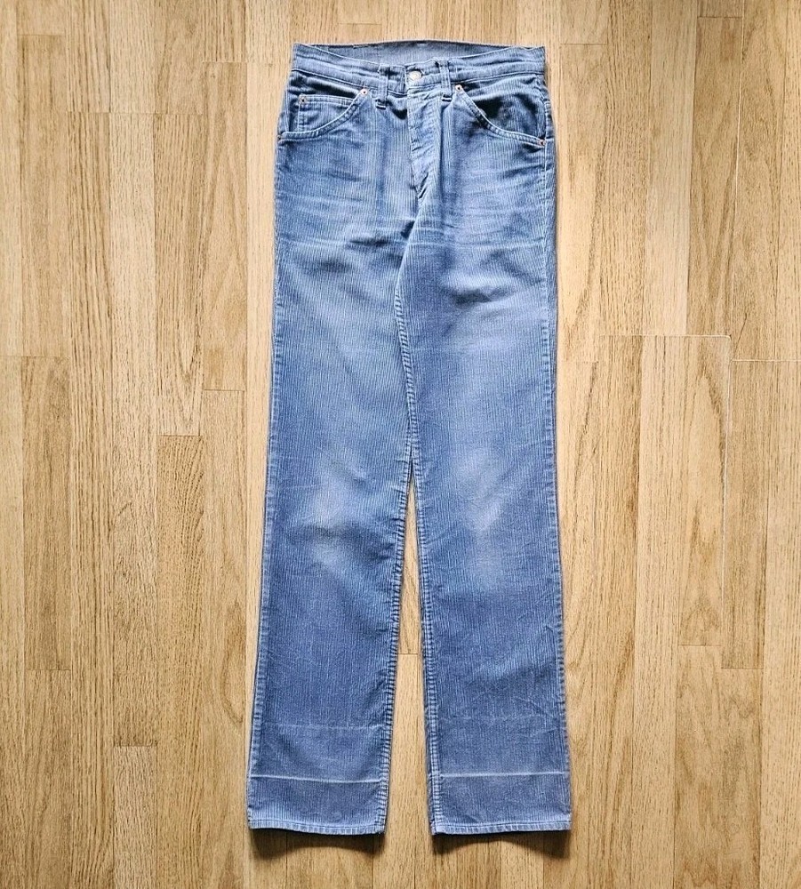 Vintage Levi's Blue Corduroy Straight Fit Trousers Men's W29 L35