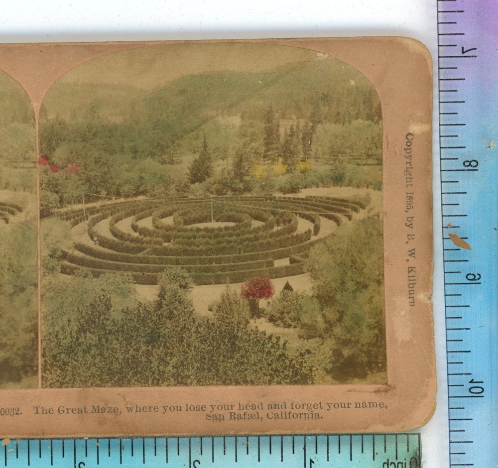 The Great Maze San Rafael CA California Kilburn Stereoview