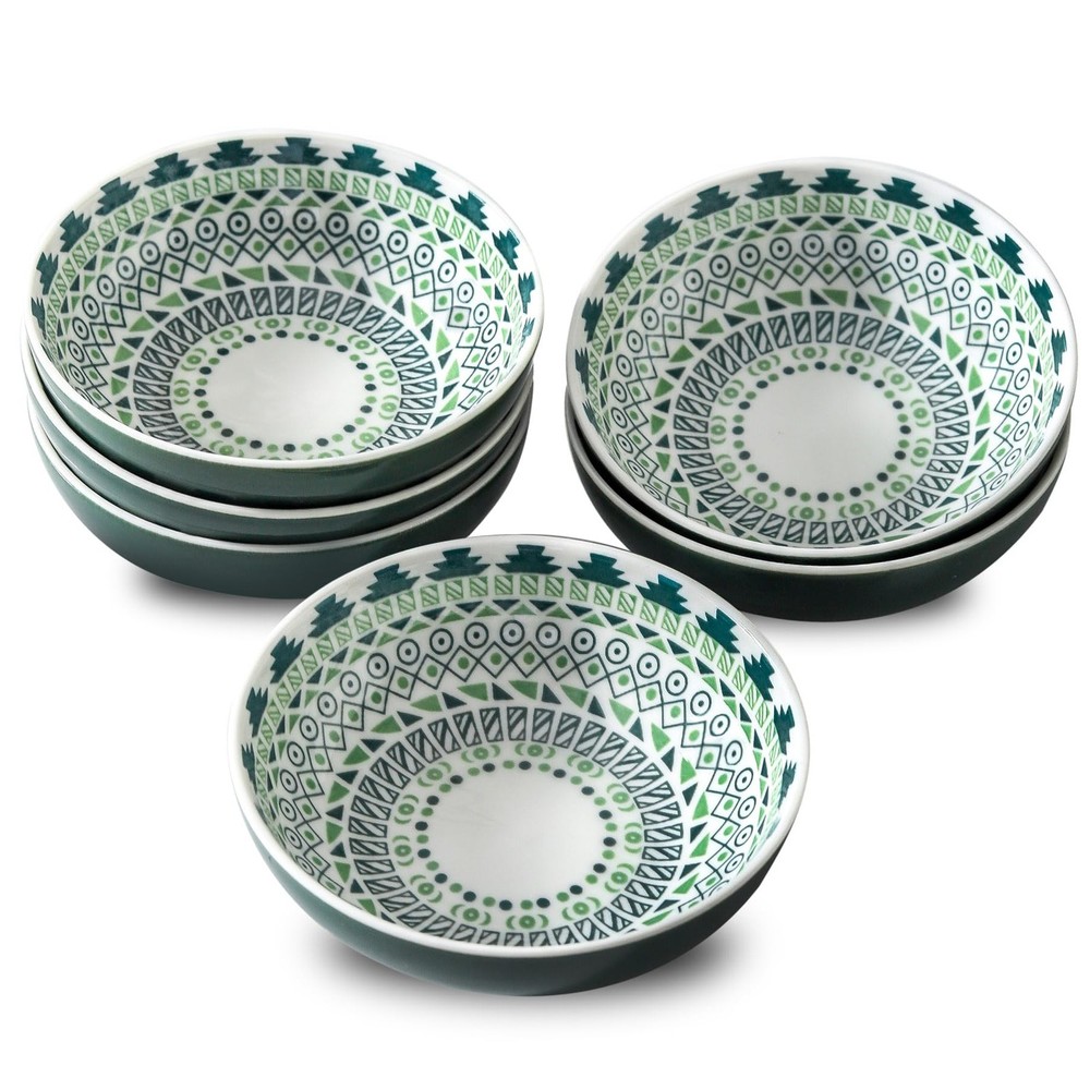 Set of 6 Deep Soy Sauce Dishes, 3.7 inch Ceramic Dipping Bowls 4 oz Small Dip...