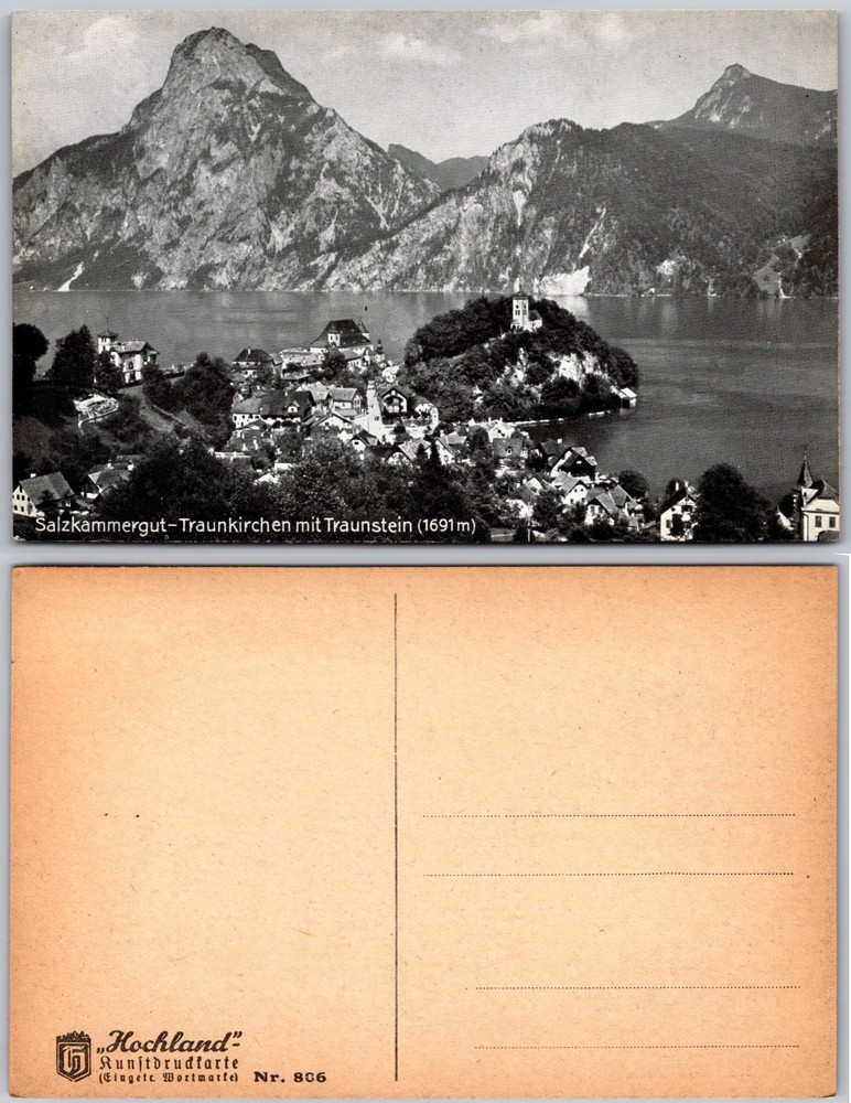 Traunkirchen Traunstein Lake Village Postcard