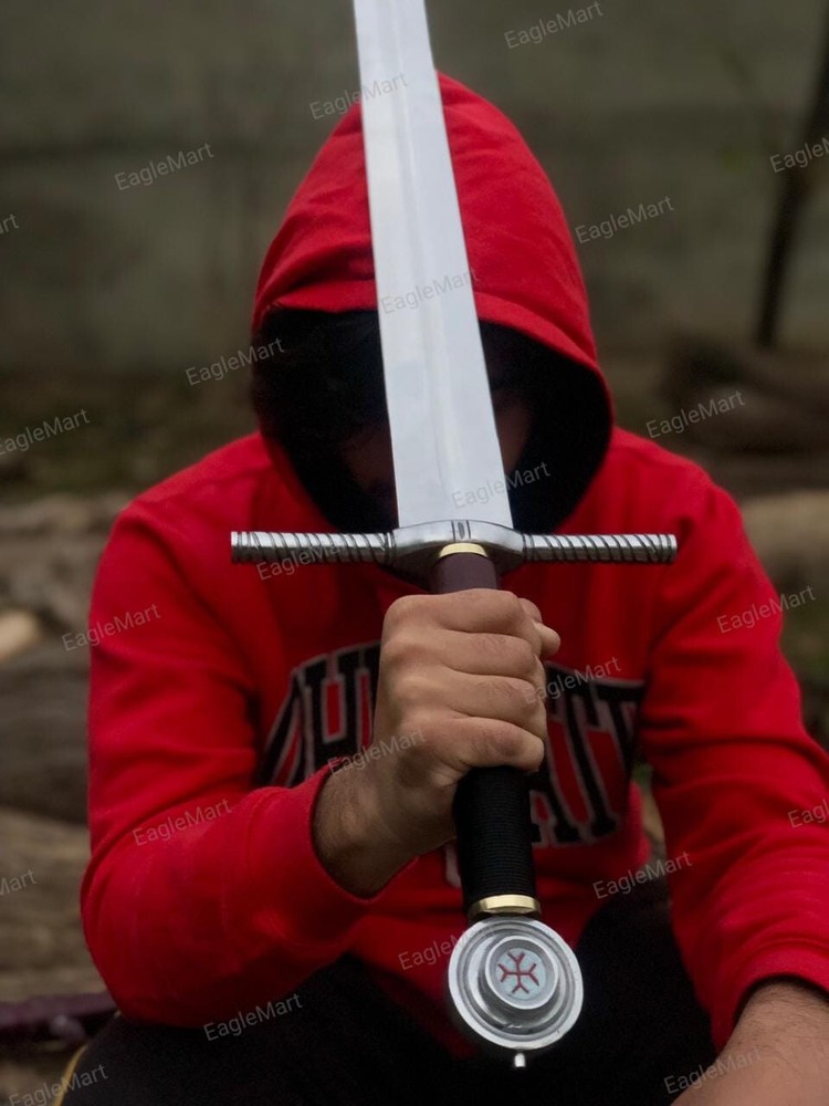 Handmade Knights Templar Accolade Sword - Authentic Medieval Replica