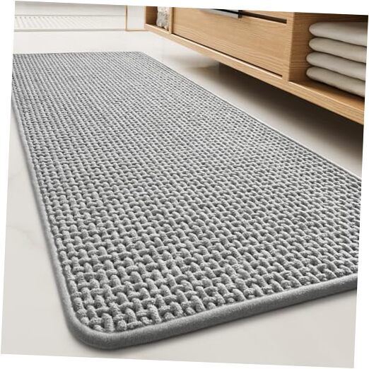 Soft Chenille Bath Mat Runner Long-Super Absorbent Bathroom Mat 24