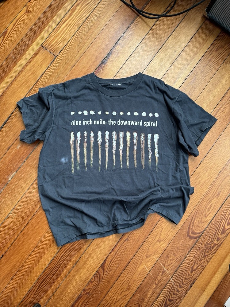 1994 Nine Inch Nails The Downward Spiral XL NIN Euro T-shirt Vintage Band Tee
