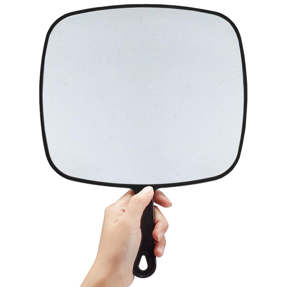 Mirror Hand With Held Extra Large Barber Makeup Handle Beauty 9