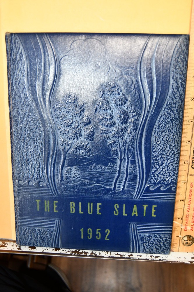 1952 Slate Spring High School Yearbook Annual Blue Slate Mississippi Great Ads