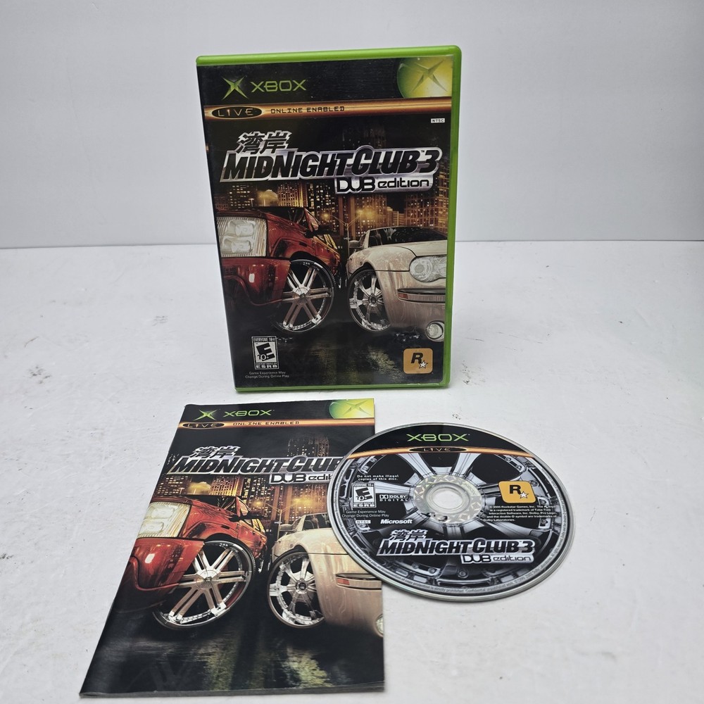 Midnight Club 3: DUB Edition (Microsoft Xbox, 2005) Complete CIB