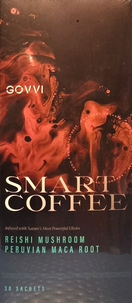 GOVVI SMART COFFEE 30 Sachets Reishi Mushroom Peruvian Maca Root