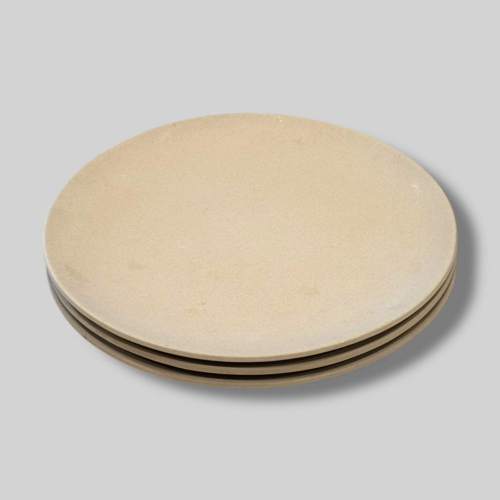 Pampered Chef Stoneware Dinner Plates Set of 3 Gently Used