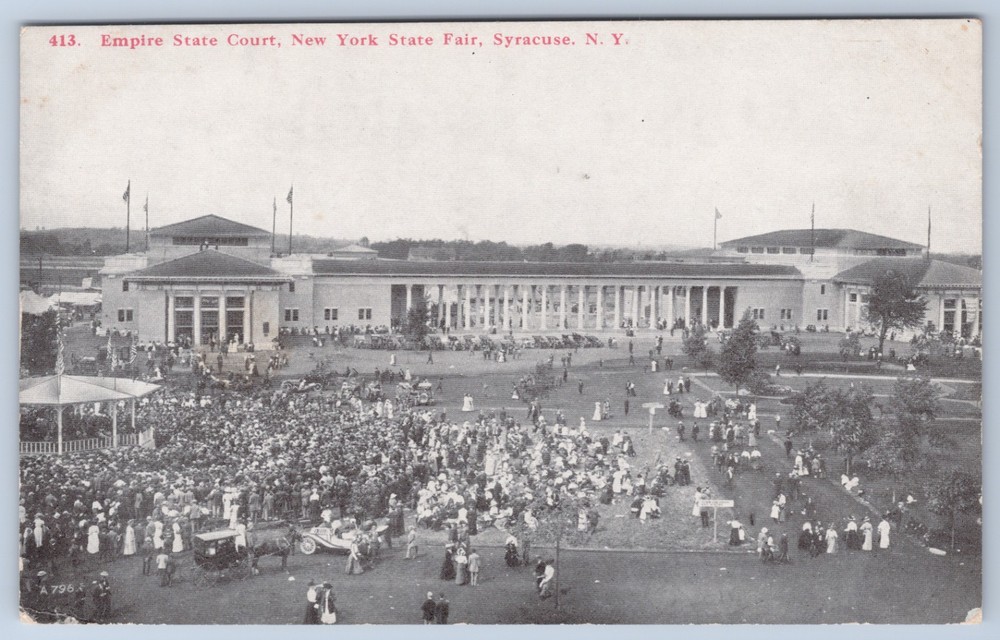 NY Syracuse New York State Fair Empire State Court Rudolph Bros Postcard