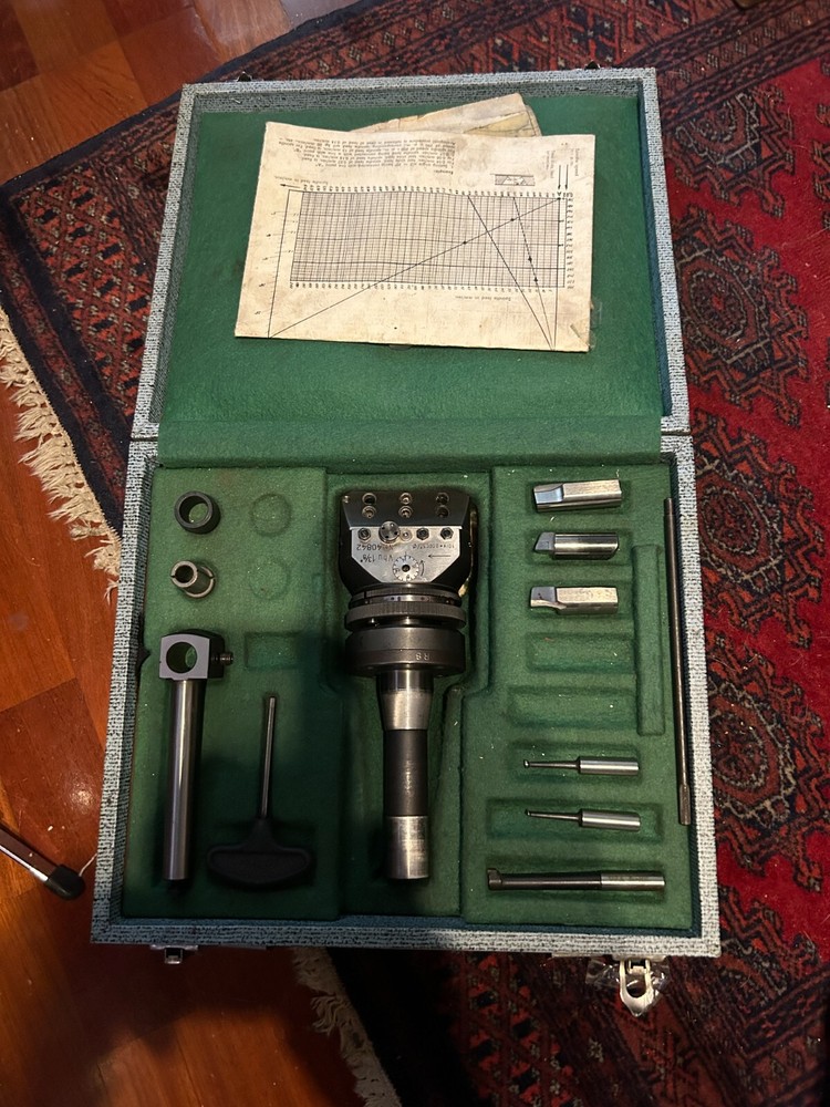 MACHINIST HmE TOOL MILL Narex Precision Bore and Facing Boring Set in Case R8