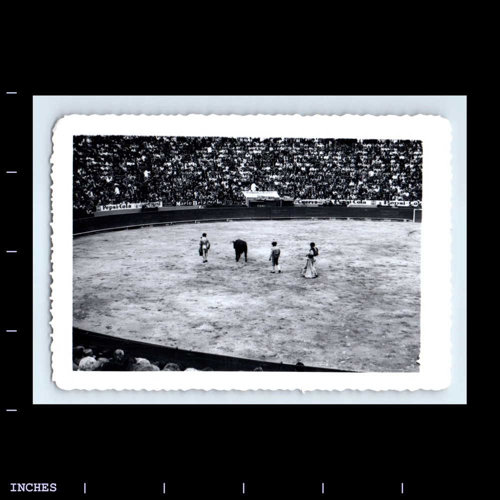 Vintage Photo BULLFIGHTING ARENA MATADORS BULL PEPSI-COLA ADVERTISING