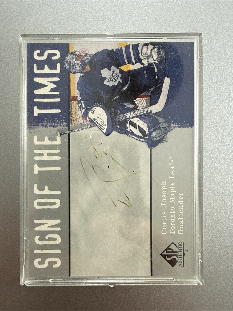 2001 Upper Deck Sign of the Times Curtis Joseph Toronto Maple Leafs SP Authentic