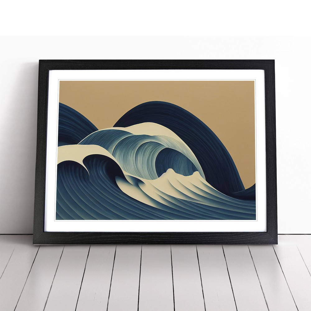 Surreal Ocean Wave Vol.4 Abstract Wall Art Print Framed Canvas Picture Poster