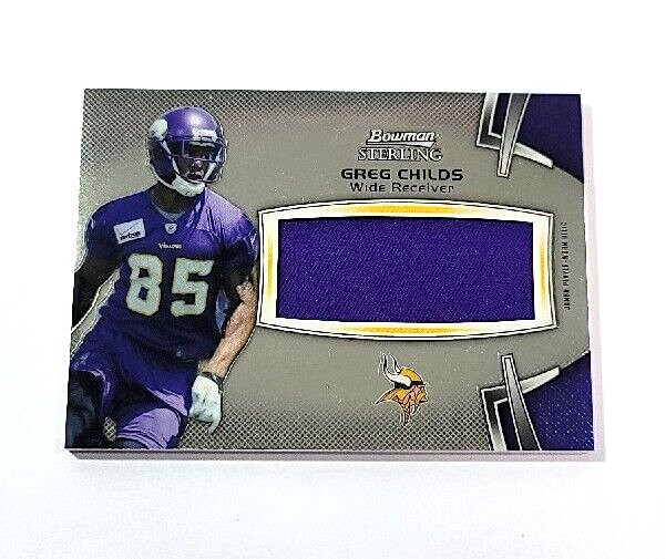 2012 Bowman Sterling Greg Childs Jumbo Relic Minnesota Vikings #BSJRR-GC