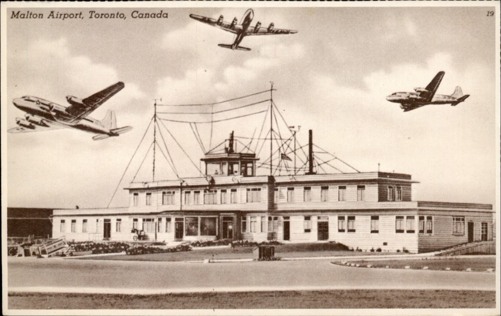 Malton Airport Toronto Ontario Canada vintage postcard a409
