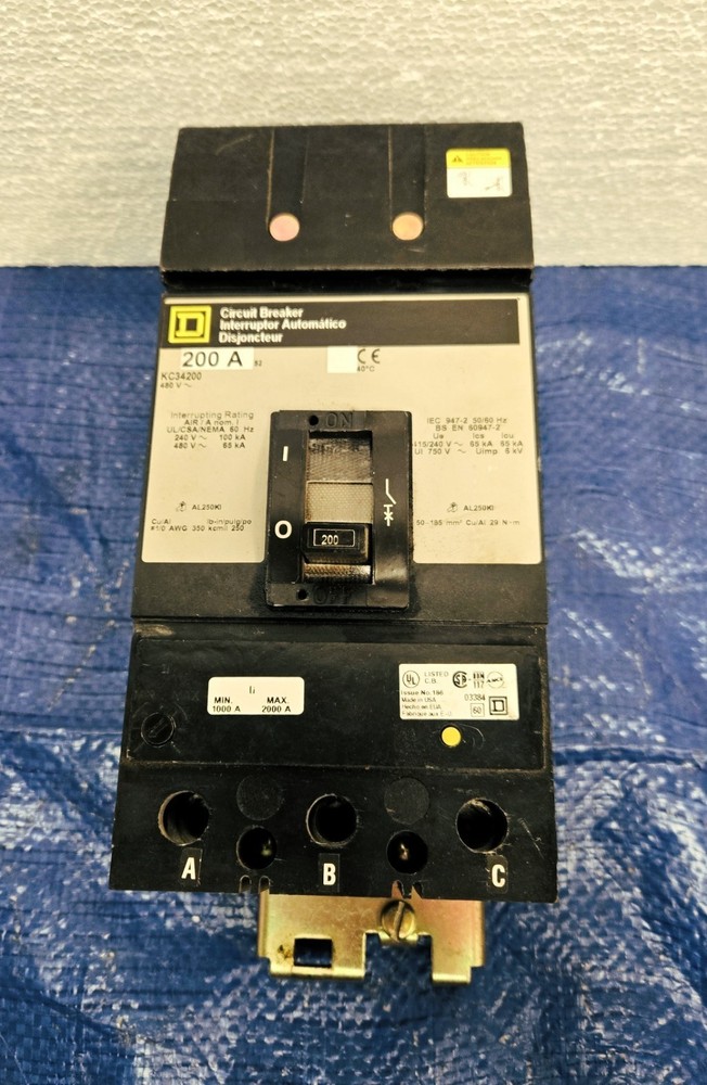 Square D KC34200 3P 3 Pole 480V 480 Volt 200A 200 Amp I-Line Breaker *NICE*