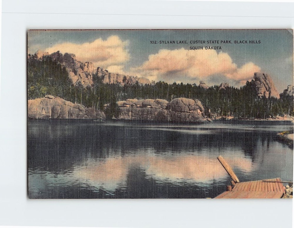 Postcard Sylvan Lake Custer State Park Black Hills South Dakota USA