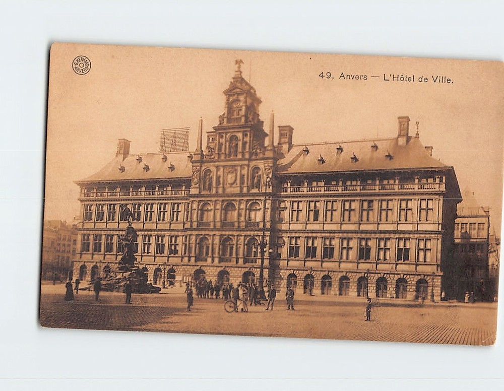 Postcard Antwerp City Hall Belgium