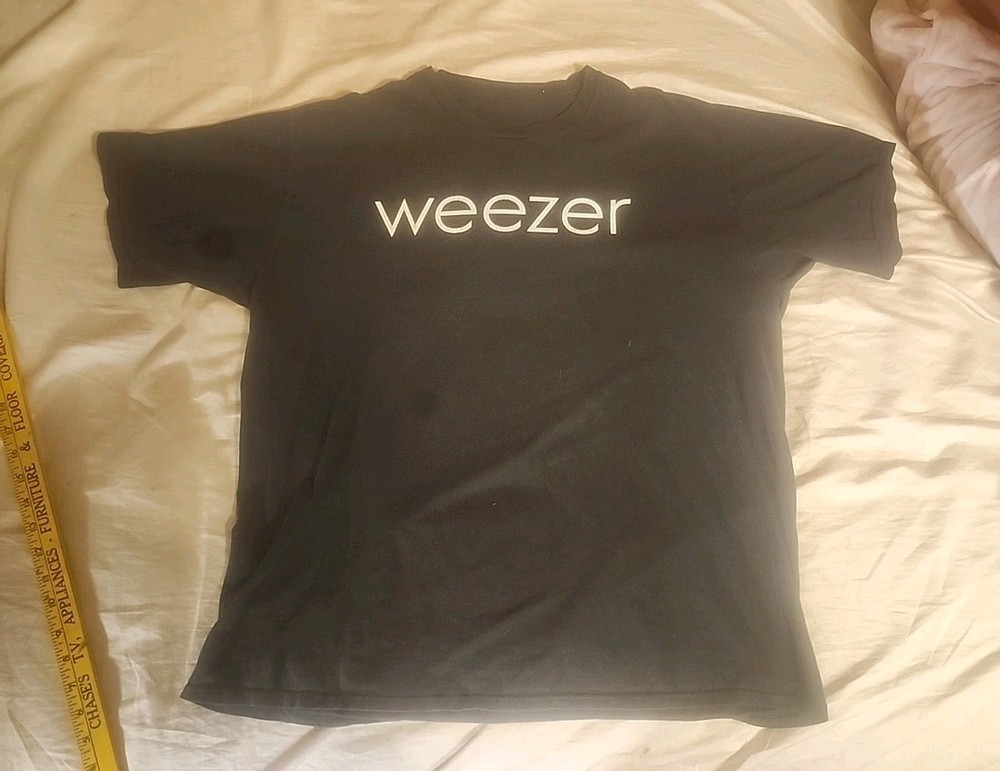 Weezer Spell Out  VTG 1990's T-Shirt Mens Size XL Black Grail Missing Tag