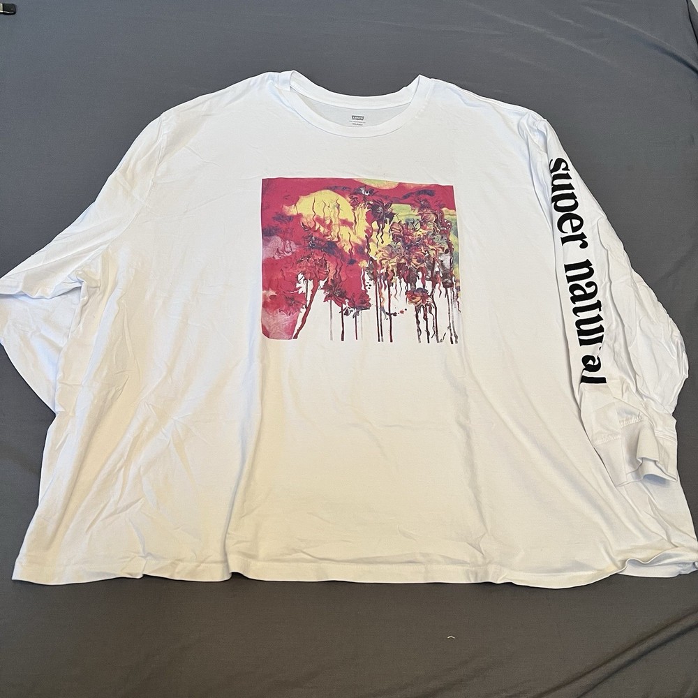 Levi’s Graphic T Shirt Long Sleeve Super Natural 6XL Abstract Art By Twombly-image