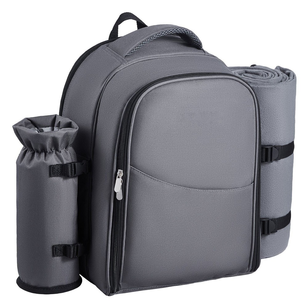 Picnic Backpack, Beach Picnic Backpack Bag for 2 Person with Insulated Cooler C