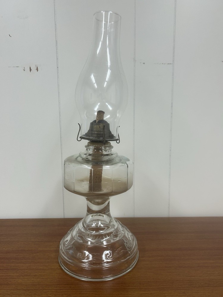 Vintage Crystal Oil Lamp