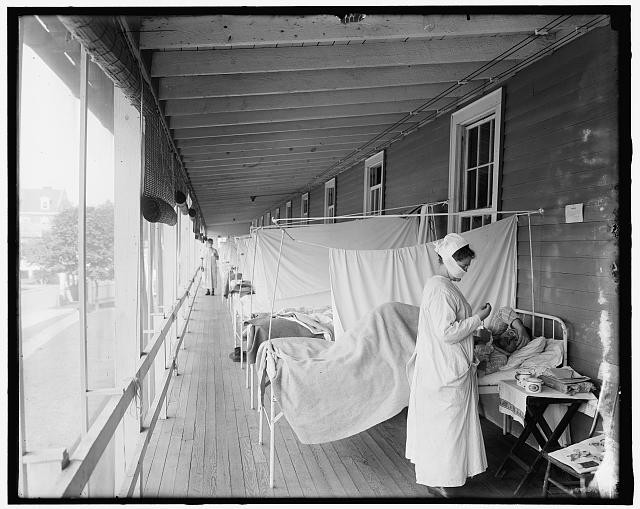 Walter Reed Hospital Flu Ward,Washington,DC,District of Columbia,Harris & Ewing