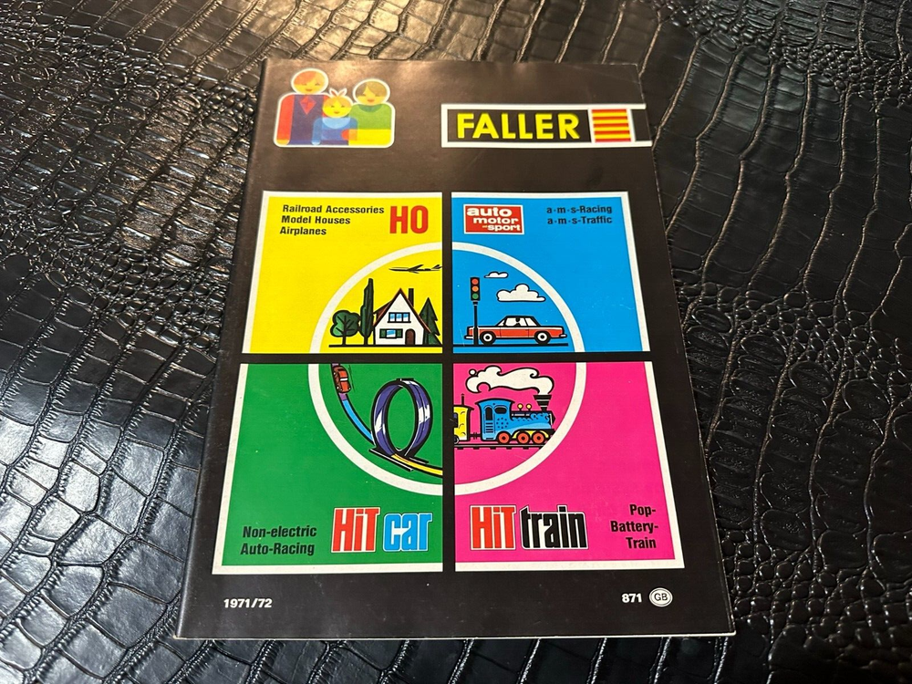 1971-1972 VINTAGE CATALOG #1250 - FALLER HO MODEL TRAIN - SLOT CARS CATALOG