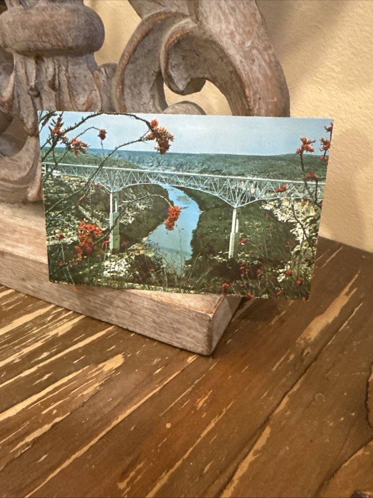 Postcard Vintage Chrome Pecos River High Bridge Del Rio Texas TX