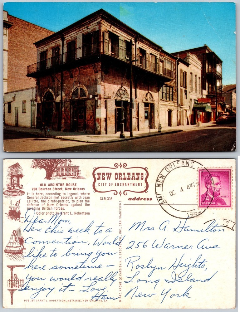 Old Absinthe House New Orleans LA Postcard-image