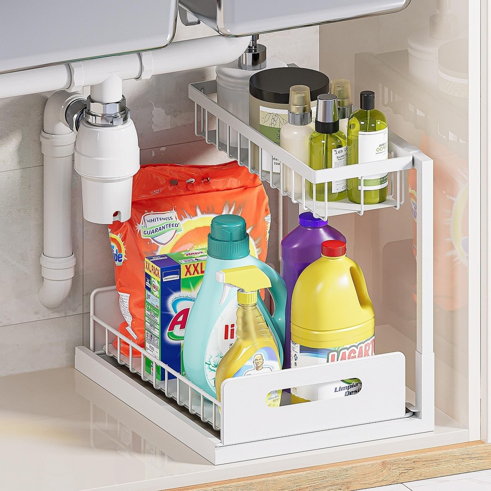 Under Sink Organizer and Storage, Slide Out Cabinet Organizer, Pull Out Sink ...
