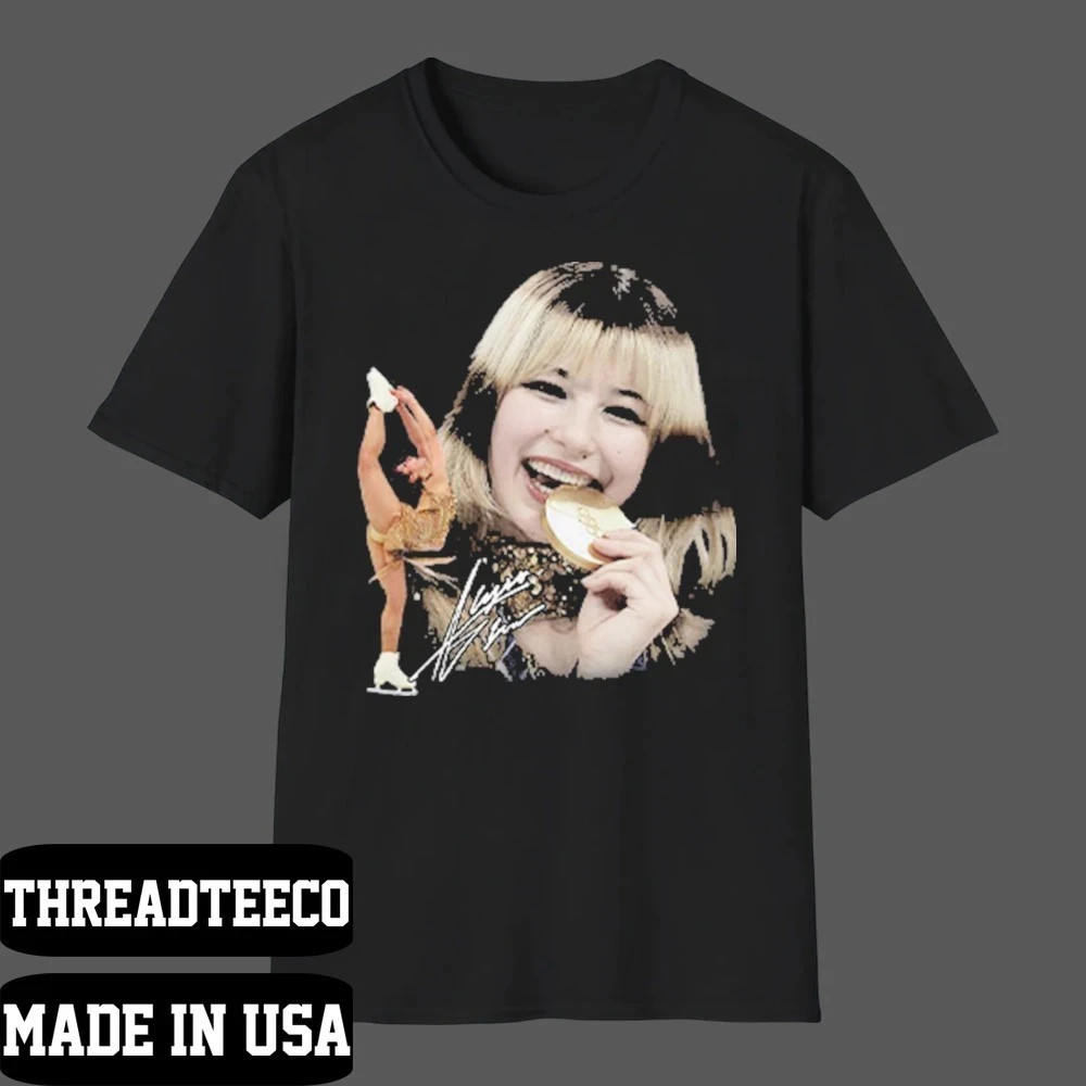 Hot Alysa Liu white T Shirt s-5xl  signature black gifl Unisex