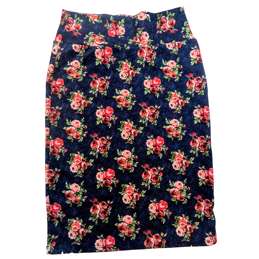 NWT LuLaRoe Cassie Skirt Small Women’s Floral Pencil Knit Knee-Length Stretch