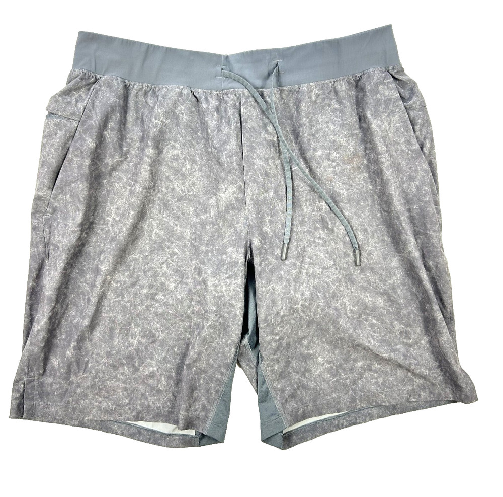Lululemon T.H.E Short Mens XL Lined Drawstring Active Fitness Running Gray 7ahms