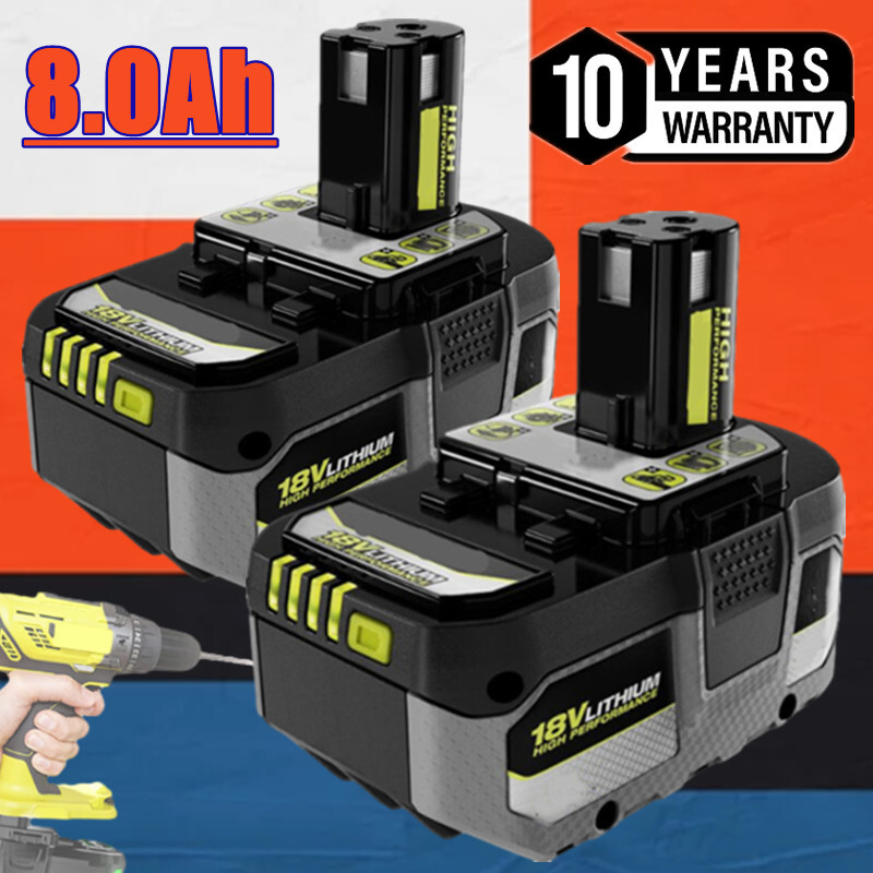 FOR RYOBI Battery PBP005 P197 LITHIUM-Ion 18V ONE+ 4.0Ah 8.0Ah Battery NEW