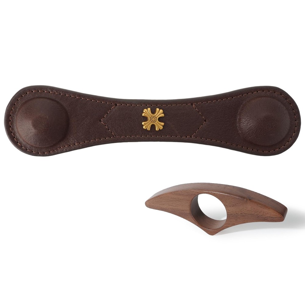 Wooden Book Thumb Page Holder for Women Men Leather Weighted Bookmarks Book W...