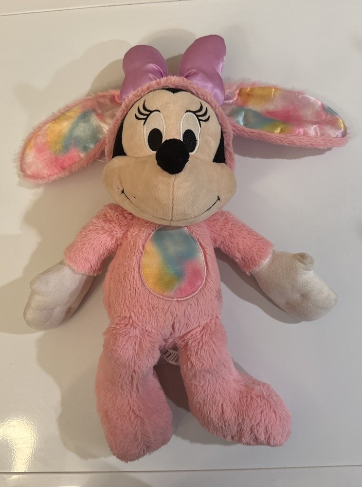 Disney Plush Minnie Mouse In Pink Easter Bunny Rabbit Costume Outfit Smoke-Free