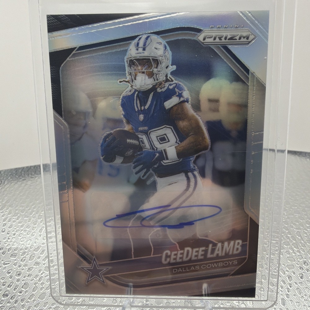 Ceedee Lamb Panini Prizm FOTL Silver Auto Amazing Card Ships Fast