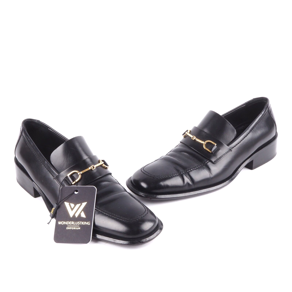 GUCCI Jordaan men's luxury leather loafers with Horsebit detail size 42.5 original price €790