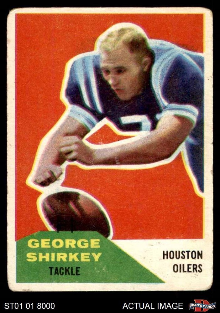 1960 Fleer #12 George Shirkey Oilers 1 - POOR