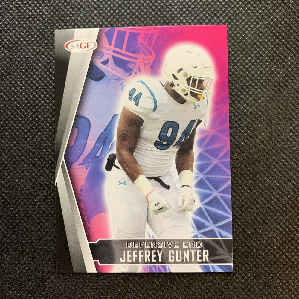 Jeffrey Gunter 2022 Rookie Card RC Black Sage Coastal Carolina Chanticleers #25